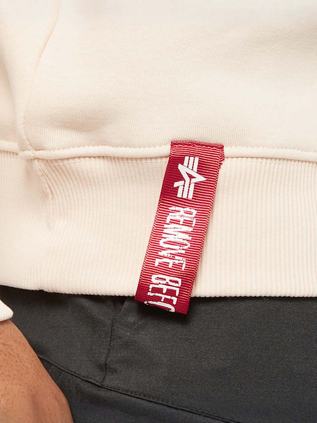 Alpha Industries, Half Zip Sweater Small Logo, wit, Afbeelding 4 van 6