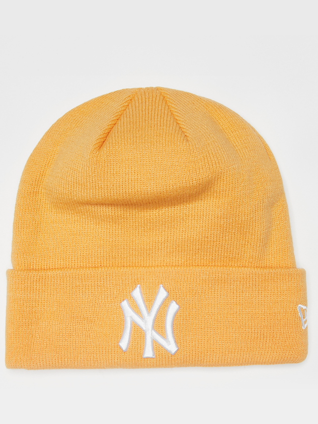New Era, League Essential Cuff Beanie MLB New York Yankees, geel, Afbeelding 1 van 2