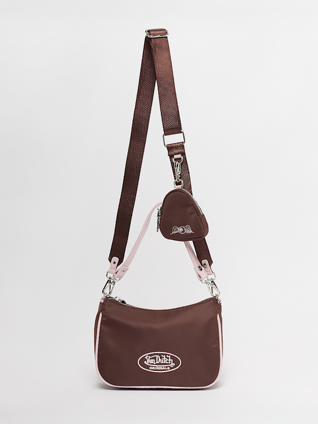 Von Dutch Originals, Kacey Nylon Crossbody Bag, brown, Image 1 of 6