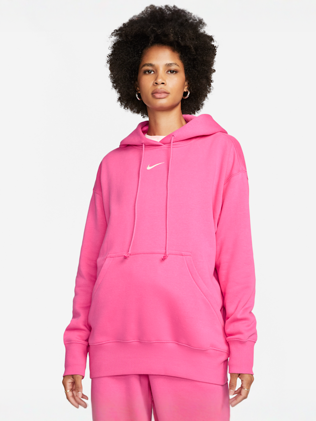 Nike, Sportswear Phoenix Fleece Oversized Hoodie, Pink, Image 1 of 5