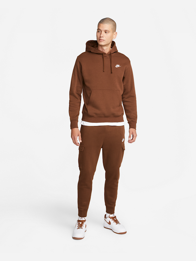 Nike, Sportswear Club Fleece Hoodie, bruin, Afbeelding 4 van 4