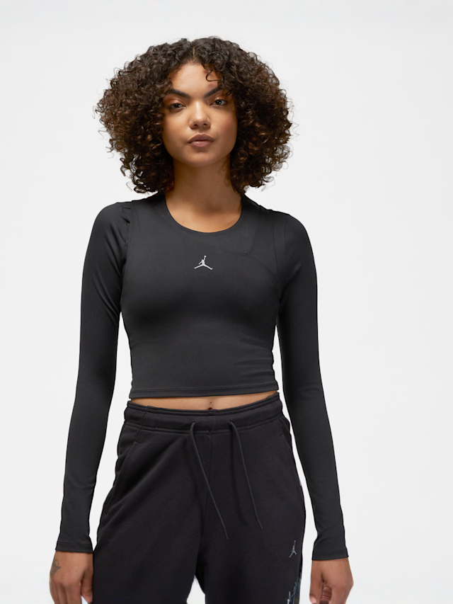 Jordan, Sport Women's 2-in-1 Long Sleeve Top, zwart, Afbeelding 1 van 6