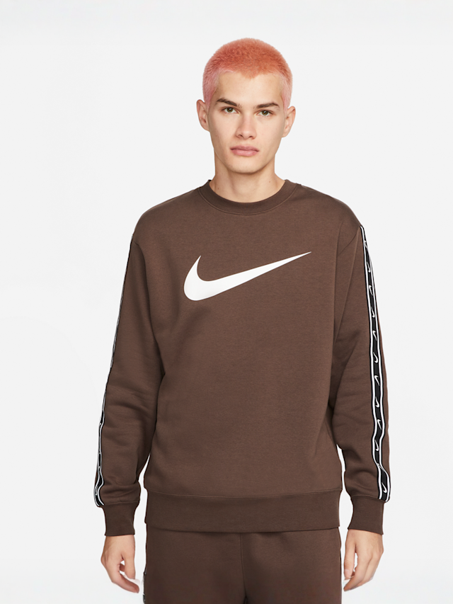 Nike, Sportswear Repeat Fleece Sweatshirt, zwart, Afbeelding 1 van 5