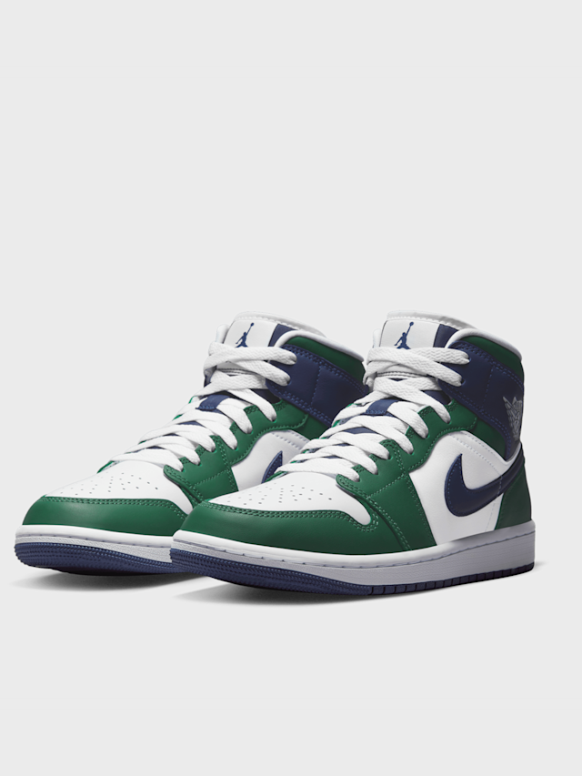 Jordan, Air Jordan 1 Mid SE summit white/blue chill-black, green, Image 4 of 9