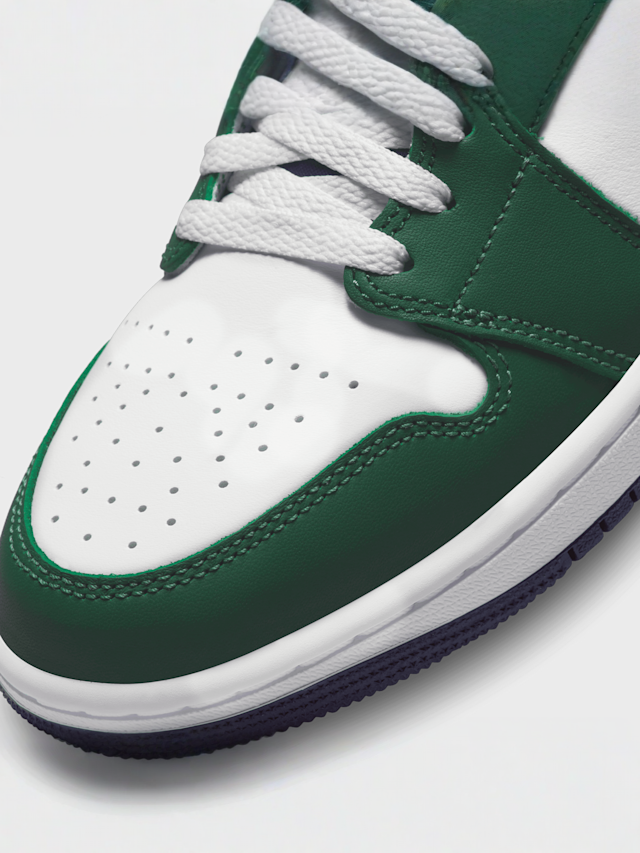 Jordan, Air Jordan 1 Mid SE summit white/blue chill-black, green, Image 7 of 9