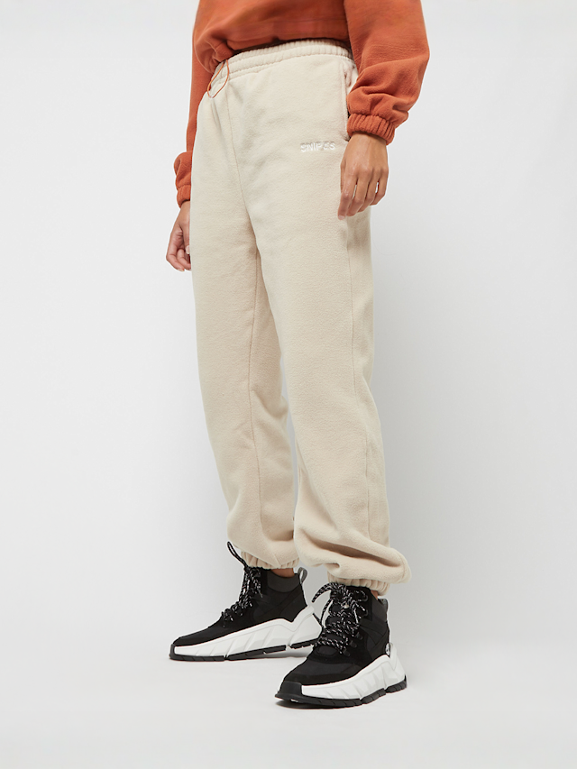 SNIPES, Small Bold Logo Polar Fleece Oversized Jogger Pants, beige, Afbeelding 1 van 4