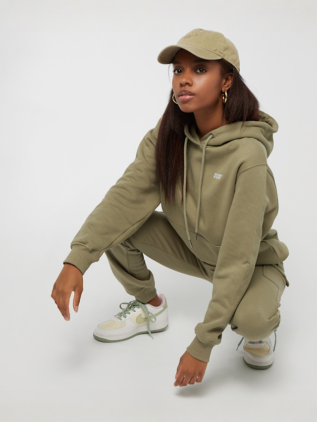 SNIPES, Small Logo Essential Hoodie, green, Image 4 of 5