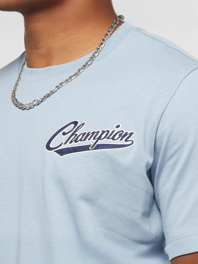 Champion, Crewneck T-Shirt, blauw, Afbeelding 3 van 4