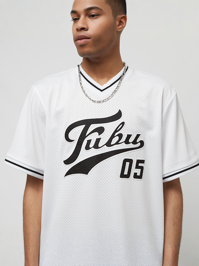 FUBU, Varsity Mesh Tee, biały, Obraz 3 z 6