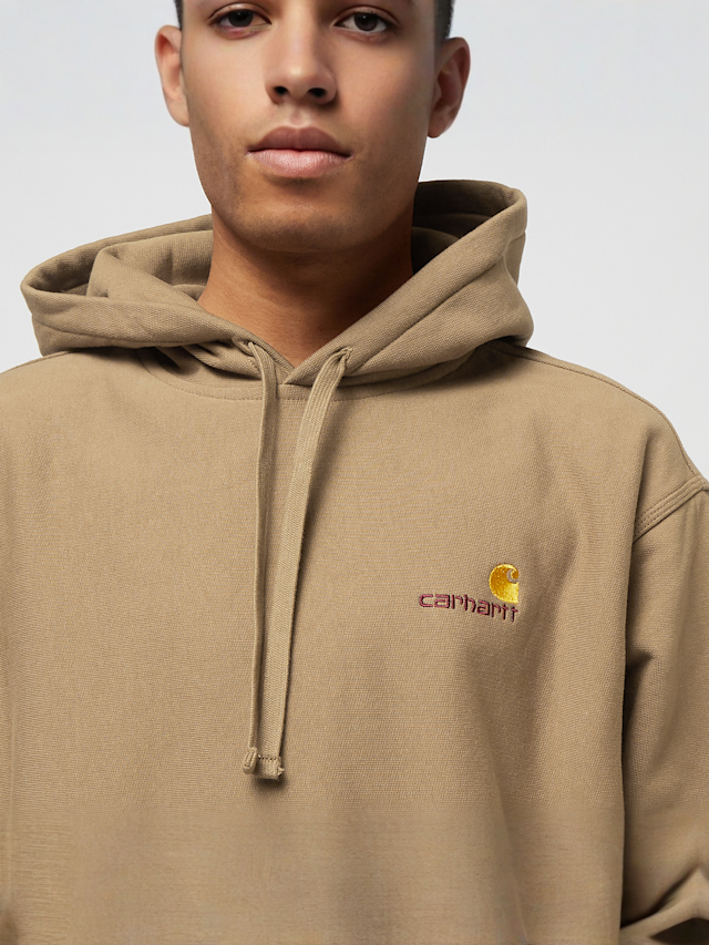 Carhartt WIP, Hooded American Script Sweat, grey, Image 3 of 4