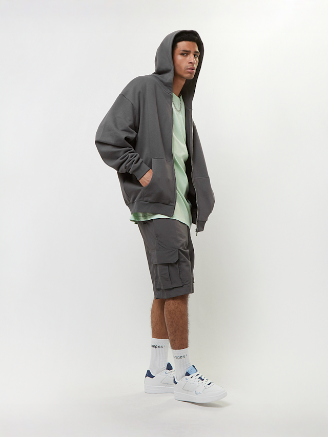 Karl Kani, Chest Signature Essential Zip Hoodie, grijs, Afbeelding 4 van 4