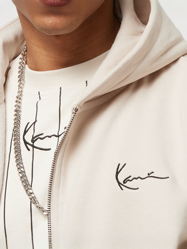 Karl Kani, Chest Signature Essential Zip Hoodie, grijs, Afbeelding 3 van 4