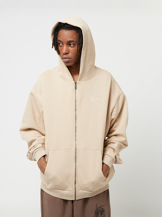 Karl Kani, Chest Signature Essential Zip Hoodie, grey, Image 1 of 4