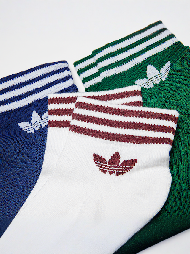 adidas Originals, adicolor Trefoil Ankle Sokken (3 Pack), wit, Afbeelding 2 van 2