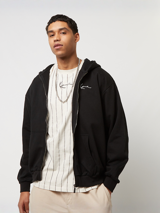 Karl Kani, Chest Signature Essential Zip Hoodie, zwart, Afbeelding 1 van 4