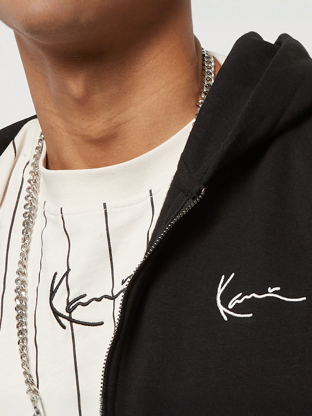Karl Kani, Chest Signature Essential Zip Hoodie, zwart, Afbeelding 3 van 4