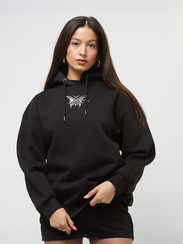 Karl Kani, Woven Signature Old English Long Hoodie, czarny, Obraz 1 z 5