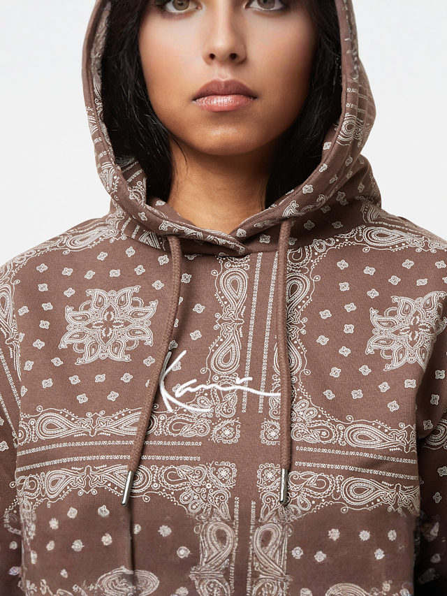 Karl Kani, Small Signature Paisley Hoodie, bruin, Afbeelding 3 van 5