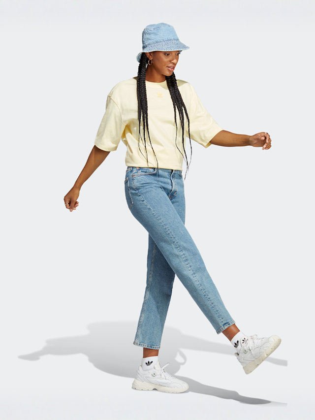 adidas Originals, Trefoil Essentials T-shirt, geel, Afbeelding 4 van 4