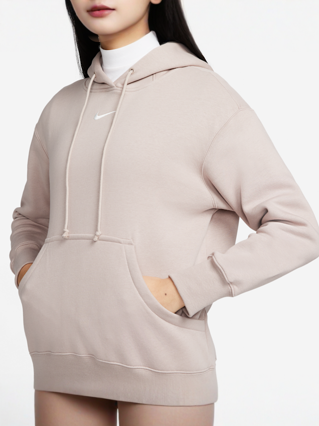 Nike, Sportswear Phoenix Fleece Oversized Pullover Hoodie, bruin, Afbeelding 6 van 7