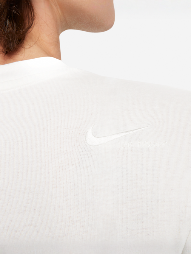Nike, Sportswear Cut Out Long-Sleeve Top, wit, Afbeelding 5 van 6