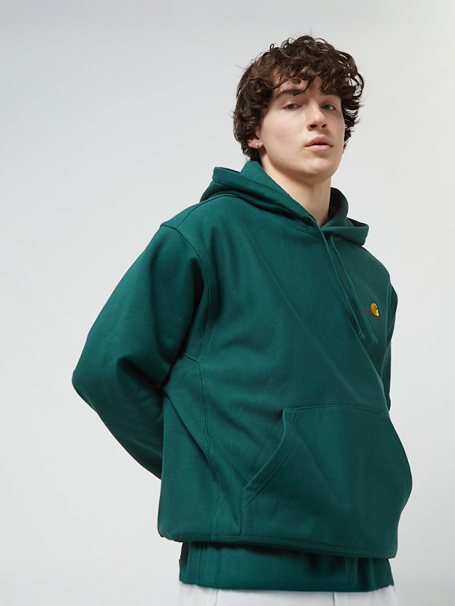 Carhartt WIP, Hooded American Script Sweat, beige, Image 1 of 5