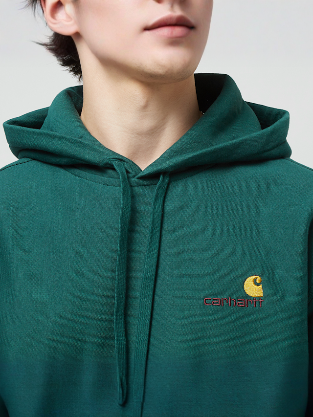 Carhartt WIP, Hooded American Script Sweat, beige, Image 3 of 5