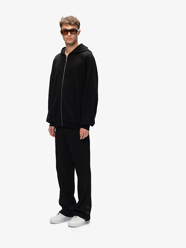 PEQUS, Ilios Pin Zip Hoodie, zwart, Afbeelding 4 van 4