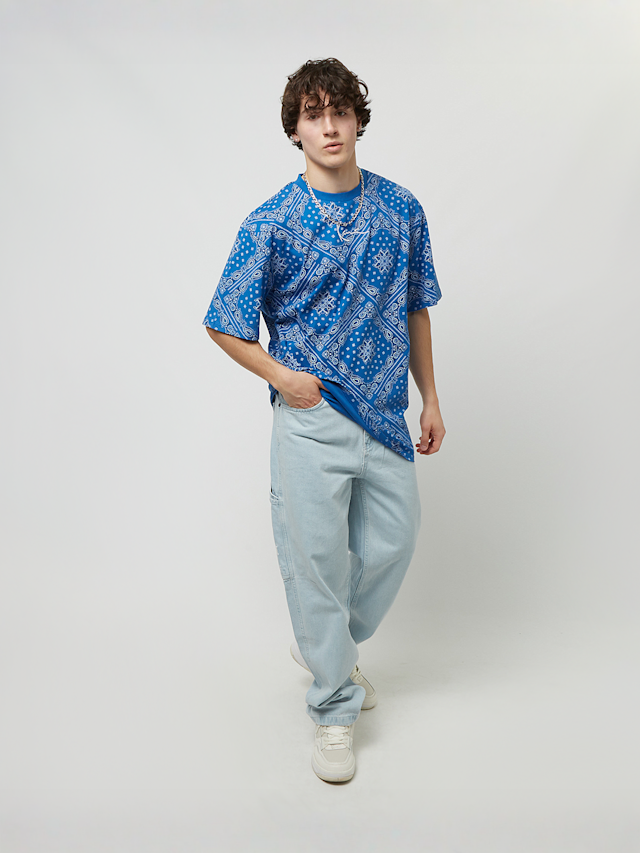 Karl Kani, Small Signature Paisley Tee, blauw, Afbeelding 4 van 5