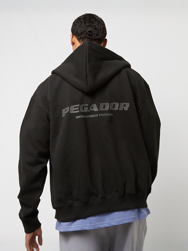 Pegador, Colne Logo Oversized Sweat Jacket Vintage, black, Image 2 of 5