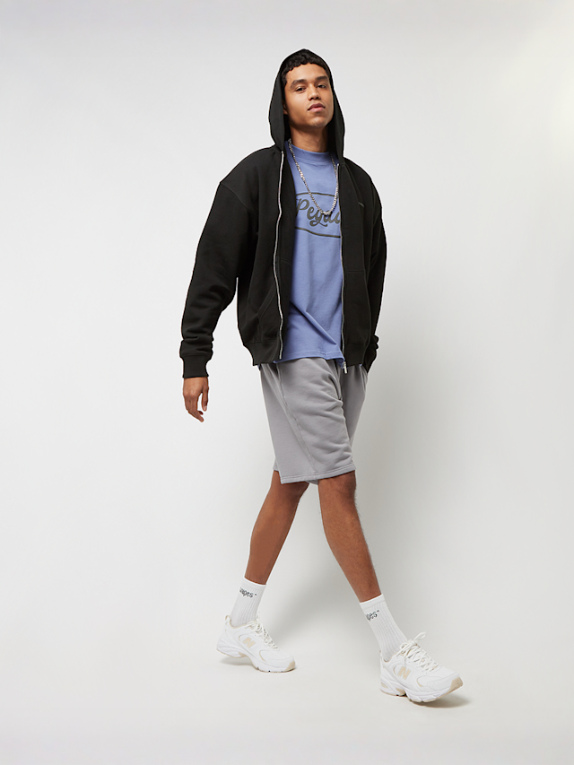 Pegador, Colne Logo Oversized Sweat Jacket Vintage, black, Image 5 of 5