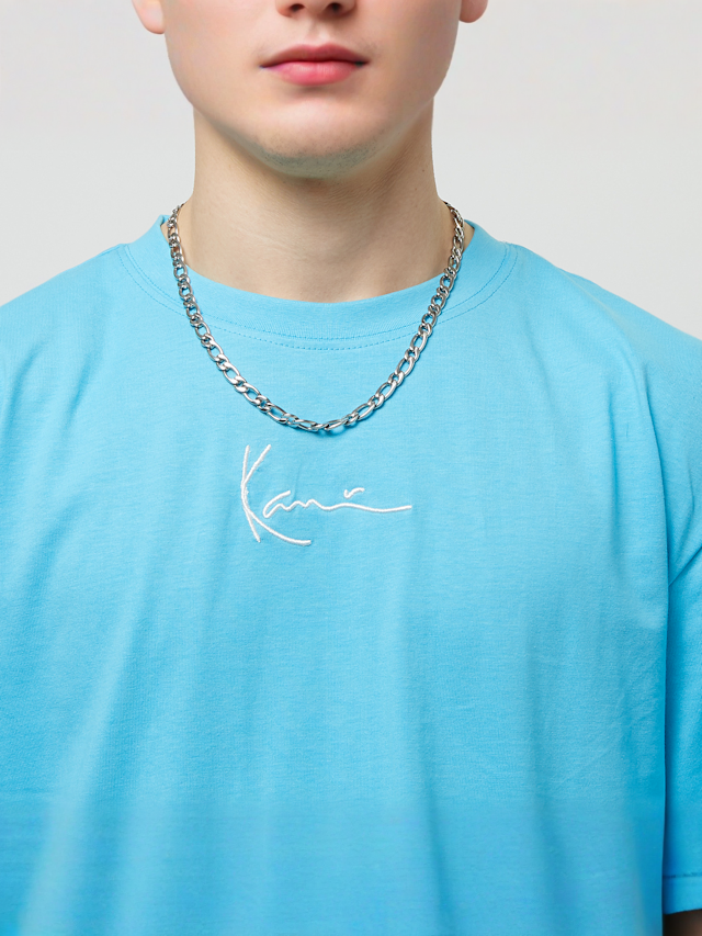 Karl Kani, Small Signature Essential Tee, blauw, Afbeelding 3 van 5