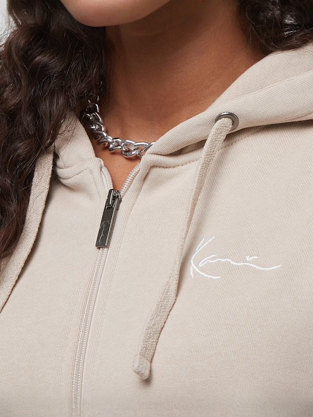 Karl Kani, Chest Signature Essential Zip Hoodie, bruin, Afbeelding 3 van 4