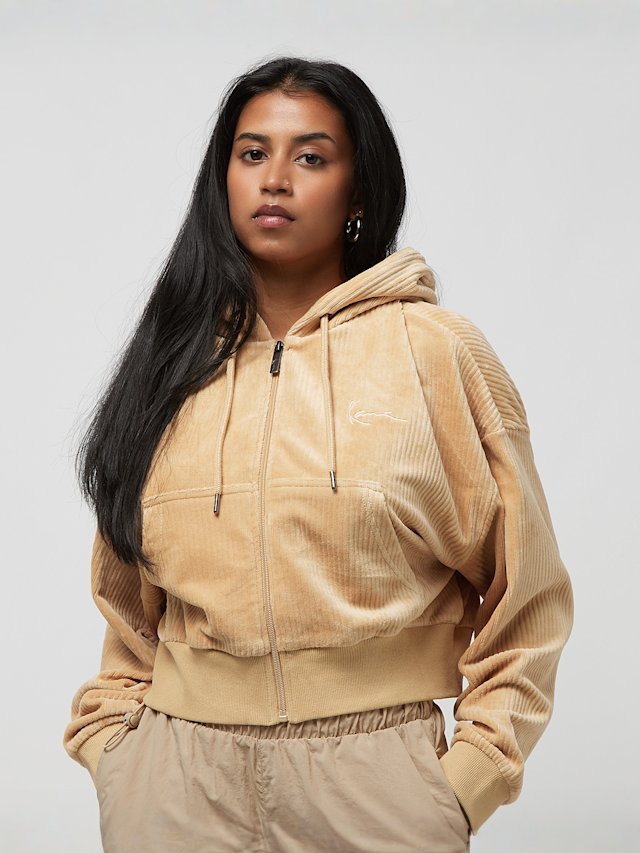 Karl Kani, Chest Signature Corduroy Zip Hoodie, multicolor, Afbeelding 1 van 4