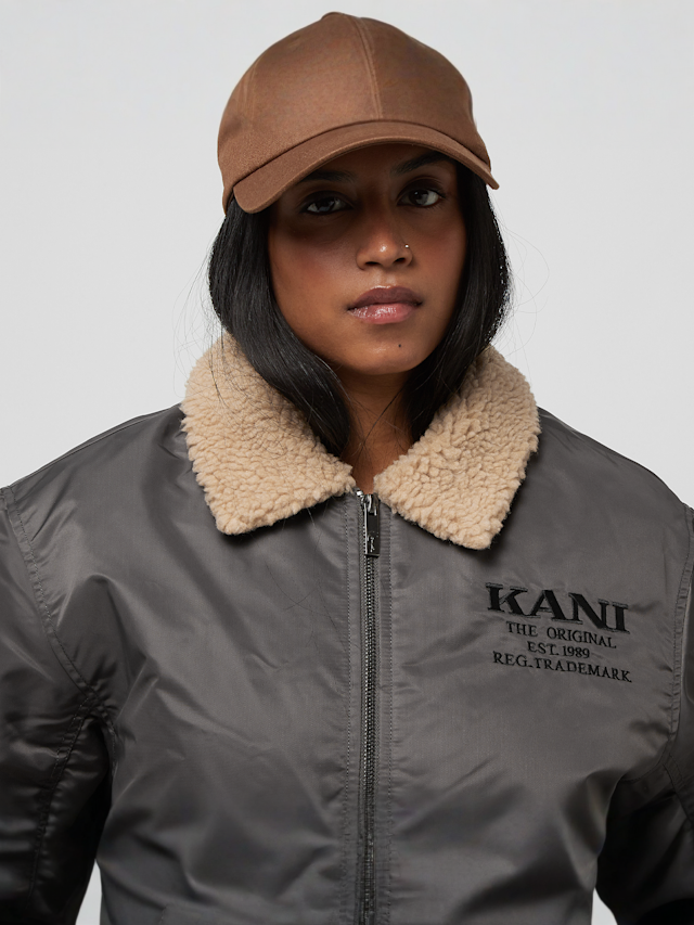 Karl Kani, Chest Retro Bomber Jacket, grijs, Afbeelding 3 van 4