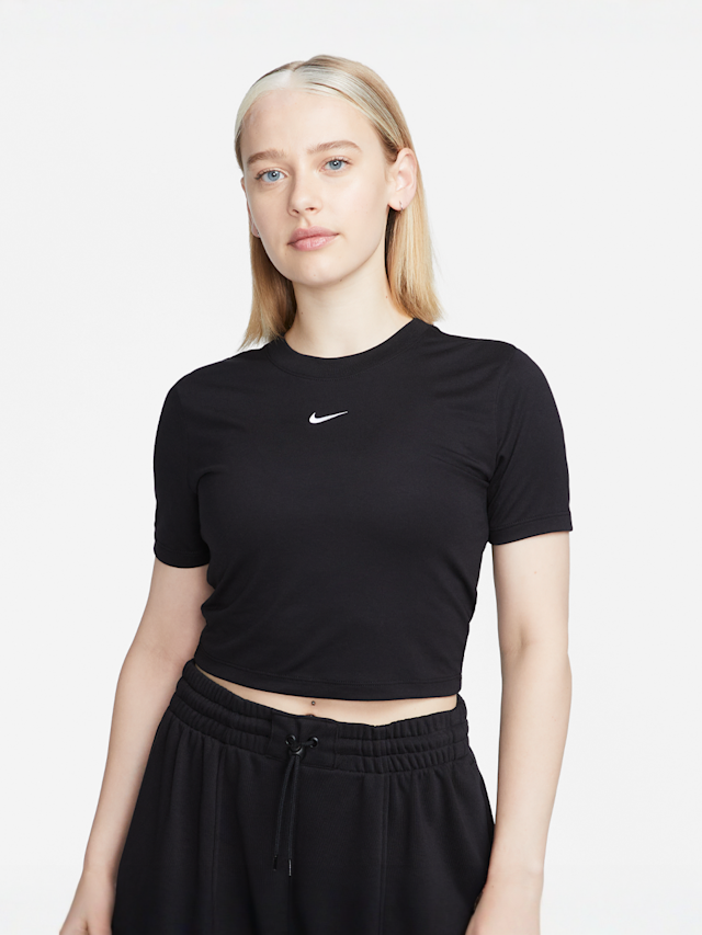 Nike, Sportswear Essential Slim Crop Tee, zwart, Afbeelding 1 van 4