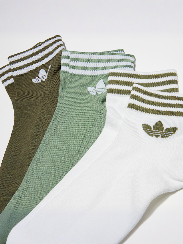 adidas Originals, 3 PACK - adicolor Trefoil Ankle Socks, multi-colour, Image 2 of 2