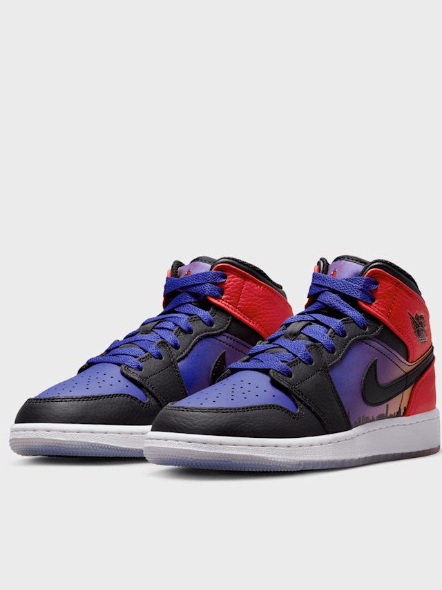 Jordan, Jordan 1 Mid (GS), zwart, Afbeelding 4 van 9
