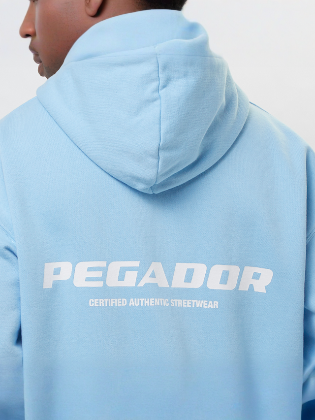 Pegador, Colne Logo Oversized Sweat Jacket Vintage Light Rough Grey, blue, Image 4 of 5