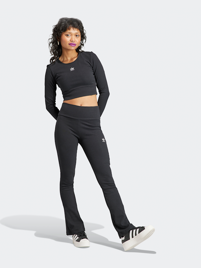 adidas Originals, Essentials Rib Flared Leggings, zwart, Afbeelding 5 van 5