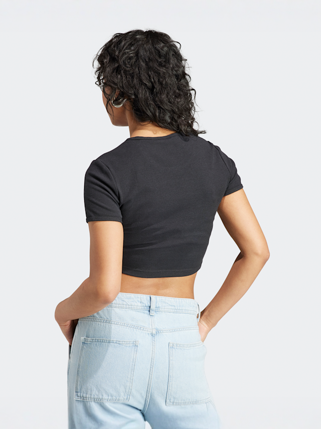 adidas Originals, Essentials Rib T-Shirt, black, Image 2 of 5