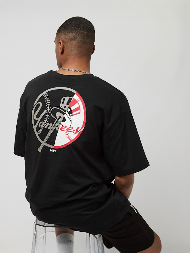 New Era, MLB Team Graphic Backprint Oversize Tee New York Yankees NVYWHI, black, Image 1 of 5