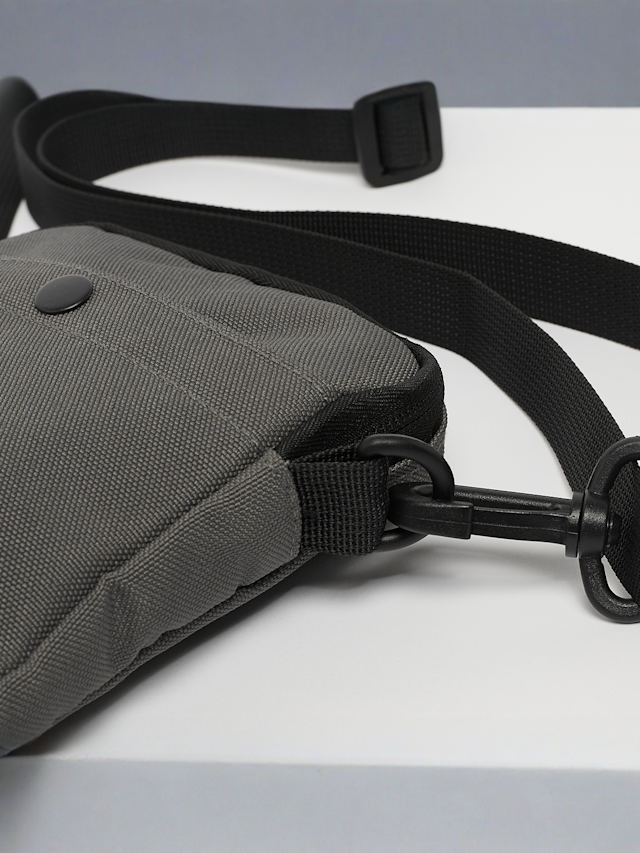 SNIPES, Woven Label Basic Logo Mobile Bag, grey, Image 3 of 3