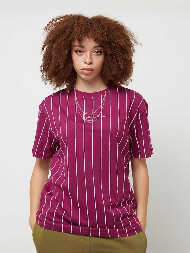 Karl Kani, Small Signature Pinstripe Os Tee, red, Image 1 of 4