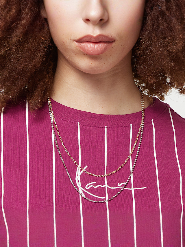 Karl Kani, Small Signature Pinstripe Os Tee, red, Image 3 of 4