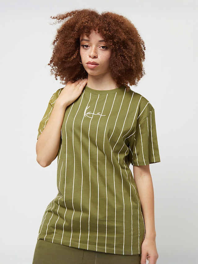 Karl Kani, Small Signature Pinstripe Os Tee, green, Image 1 of 4