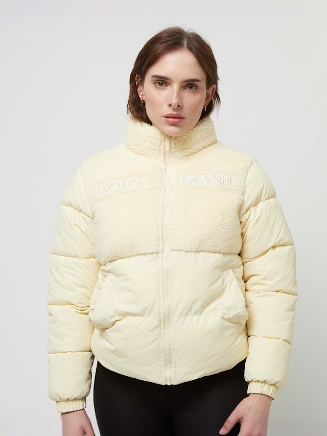 Karl Kani, Retro Teddy Puffer Jacket, beige, Image 1 of 4