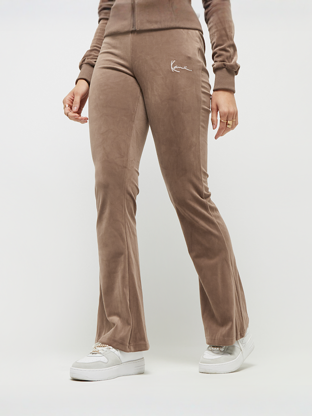 Karl Kani, Small Signature Flared Velvet Pants, brązowy, Obraz 1 z 5