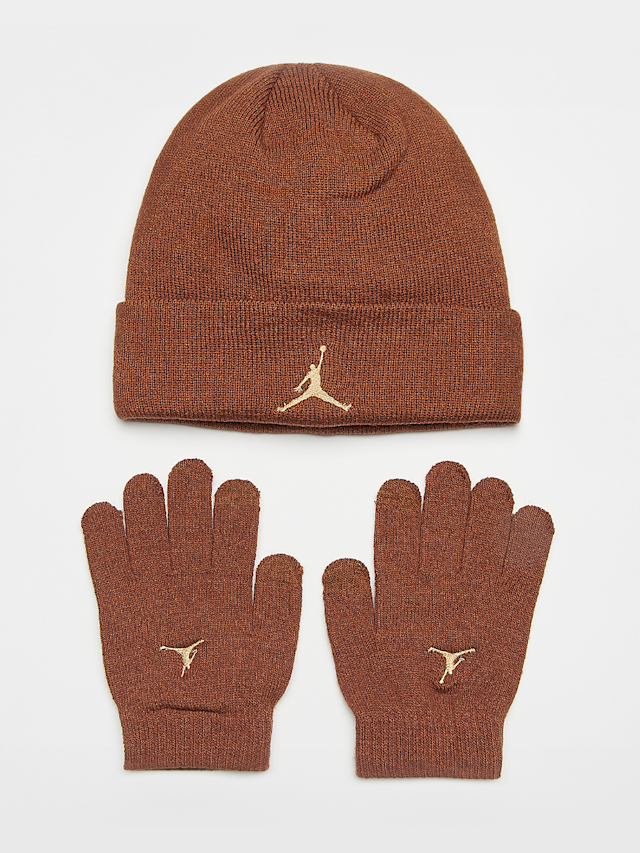 Jordan, Essentials Beanie Set, brązowy, Obraz 1 z 3