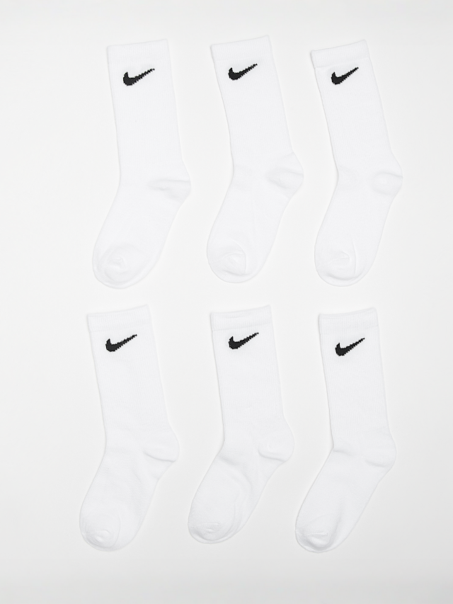 Nike, 6 PACK - Basic Pack Crew Socks, white, Image 1 of 2